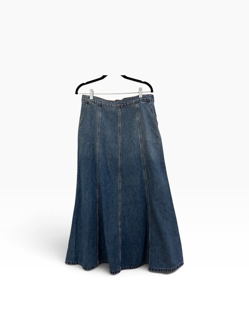 NWT Lioness Wyoming Denim A-Line Maxi Skirt 6